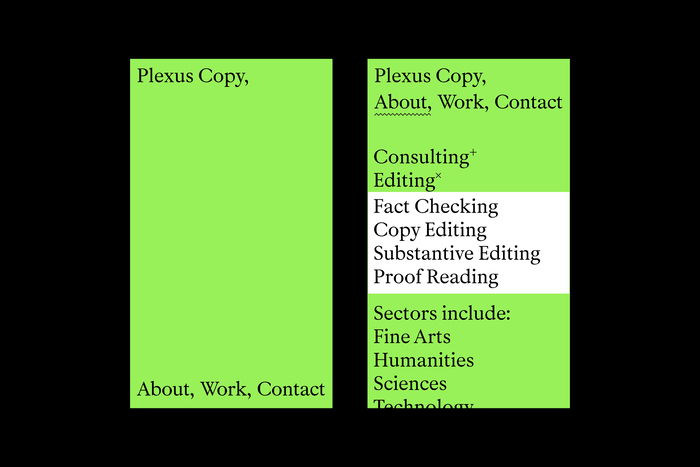 Plexus Copy portfolio website 5