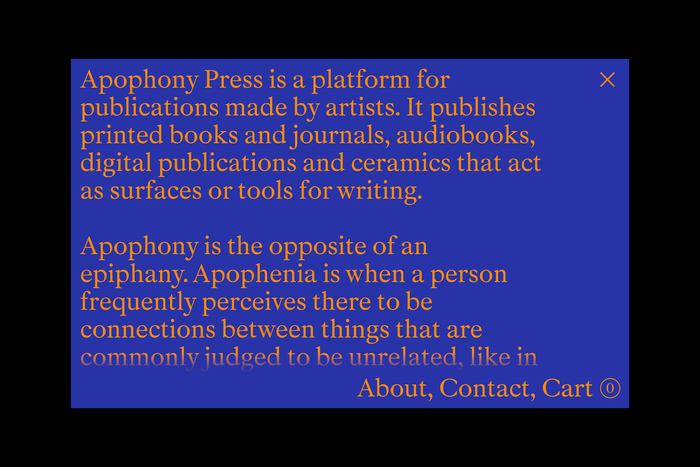 Apophony Press website 2