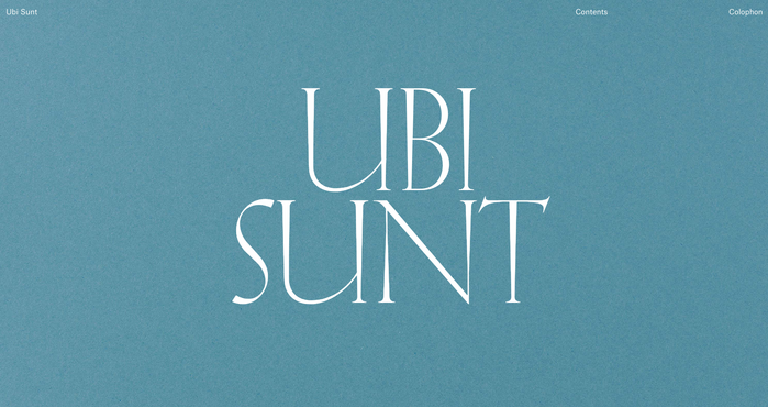 Ubi Sunt by Blaise Agüera y Arcas 1