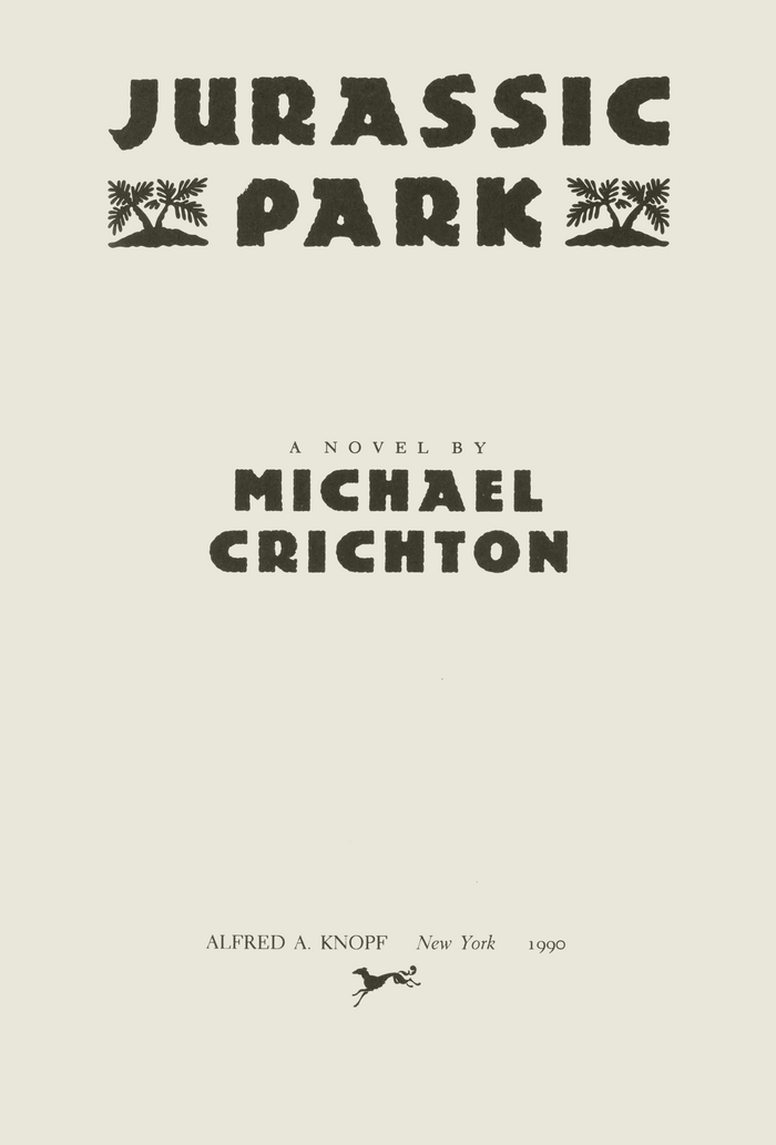 The title page text is set in Publicity Gothic with additional text set in Electra.