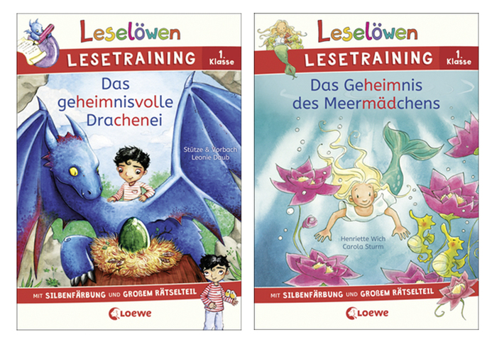 Reading training with coloured syllables for further learning support