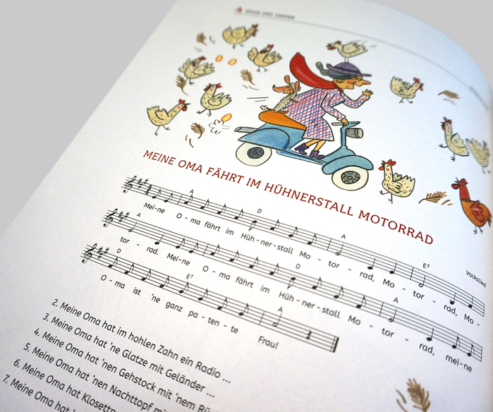 German traditional song (“My Grandma Drives Her Motorcycle In The Chicken Coop”)