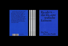 <cite>Rundum – das kleinste grafische Element. Ein Text über den Punkt </cite>by Kathrin Wedler