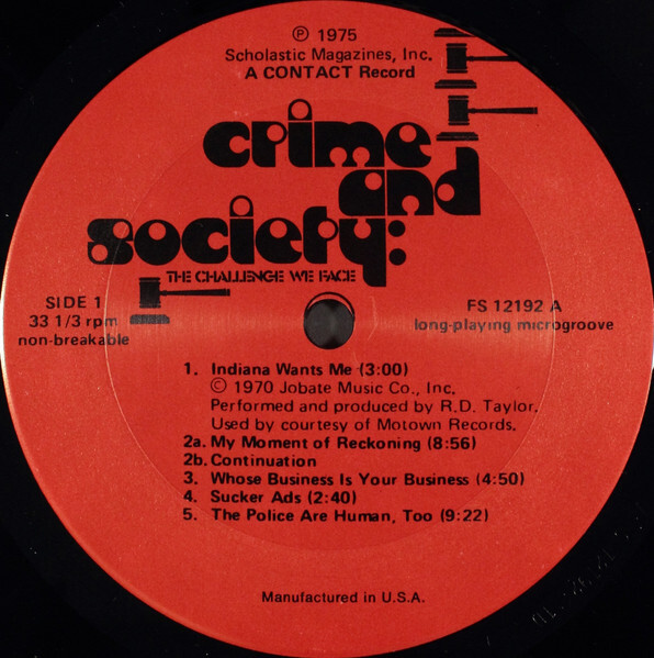 Crime and Society: The Challenge We Face album art 3