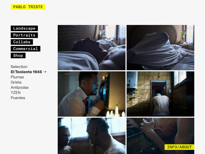 Pablo Triste portfolio website 3