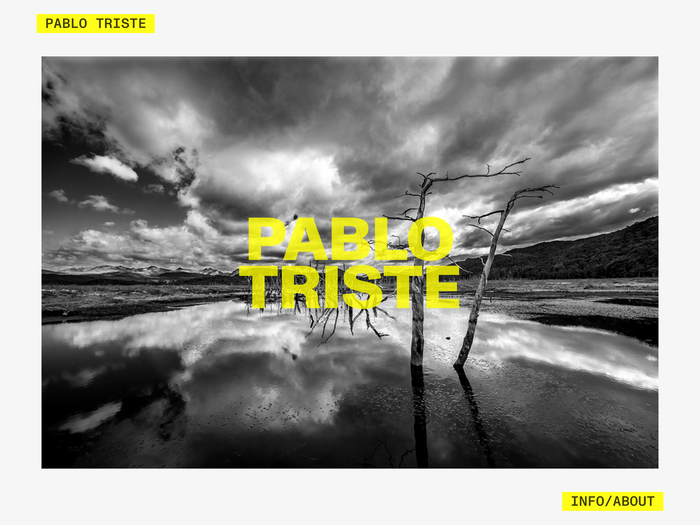 Pablo Triste portfolio website 1