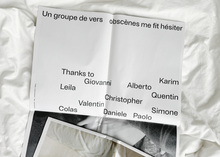 <cite>Un groupe de vers obscènes me fit hésiter</cite>