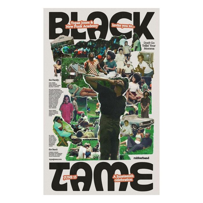 Topaz Jones – “Black Tame” film poster 1