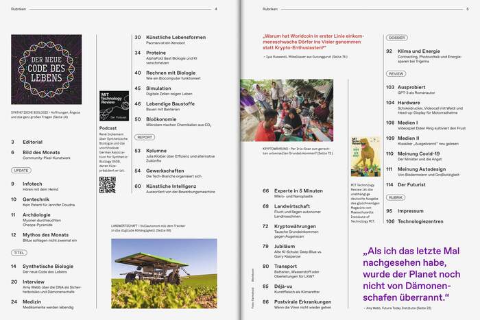 MIT Technology Review, German edition (2022 redesign) 9