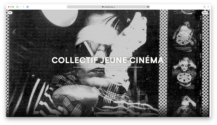 Collectif Jeune Cinéma website 1