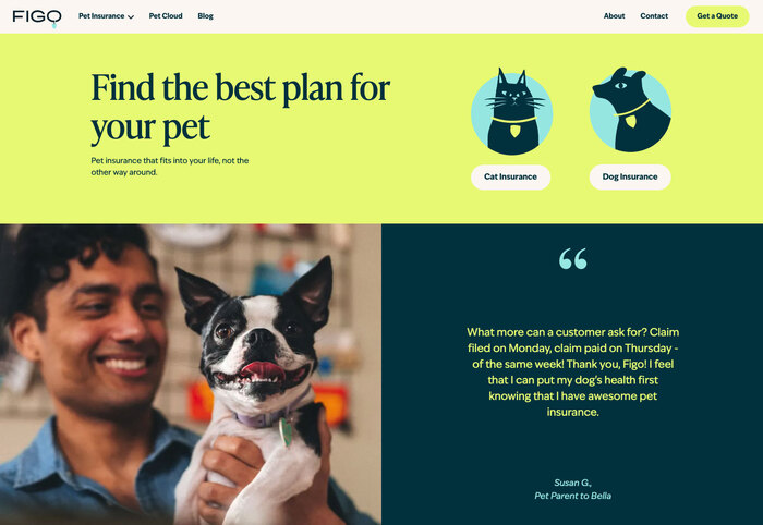 FIGO Pet Insurance website 3