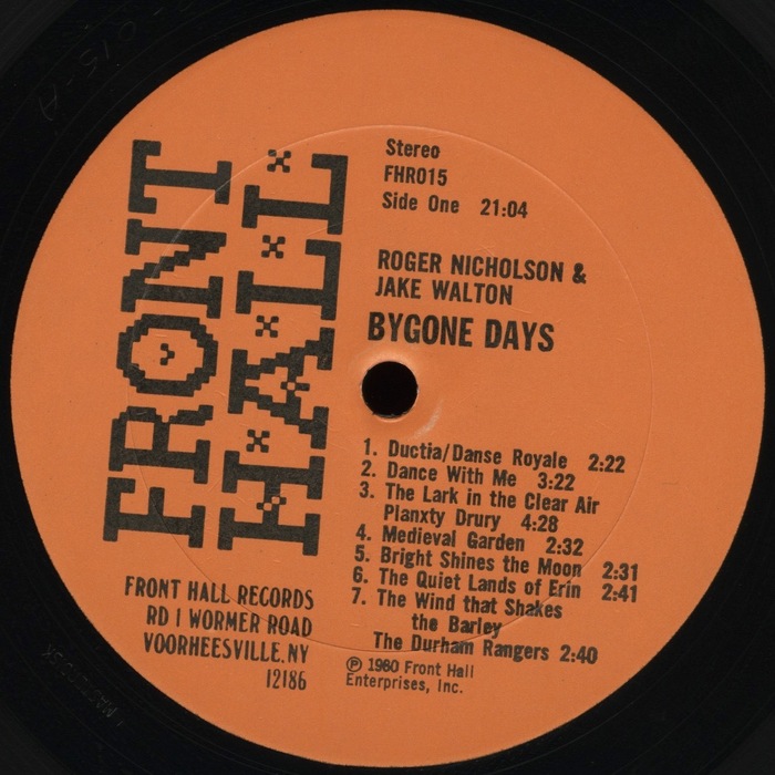 Roger Nicholson &amp; Jake Walton – Bygone Days: Music for Dulcimer and Hurdy-Gurdy album art 3