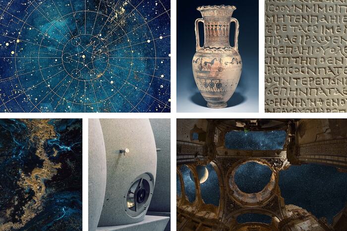 OVØ concept inspiration: biodynamic and artisanal production with fermentation in egg-shaped tanks, astral constellations and lunar phases, and millenary Greco-Roman heritage