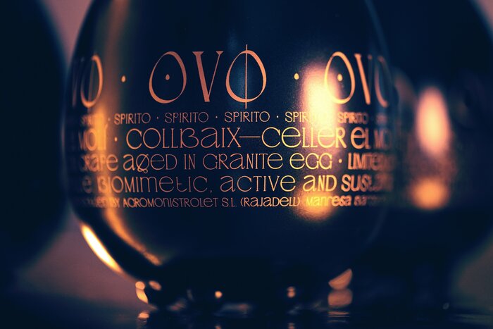 Black bottle front close up