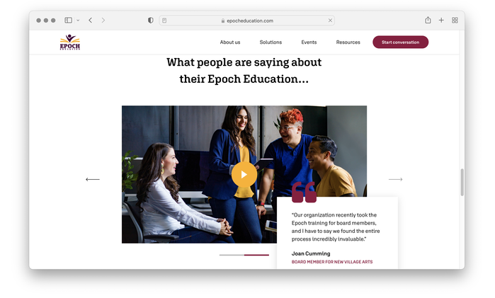 Epoch Education website 4