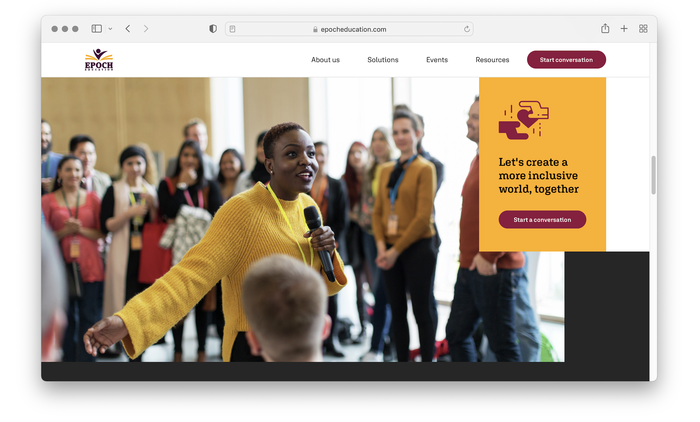 Epoch Education website 1