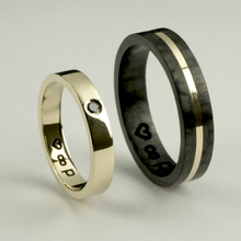 “♥︎ ⚭ P” wedding rings