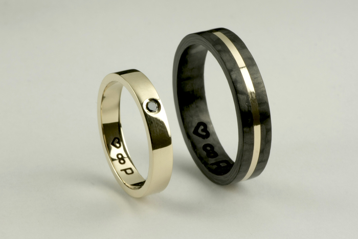 “♥︎ ⚭ P” wedding rings 1