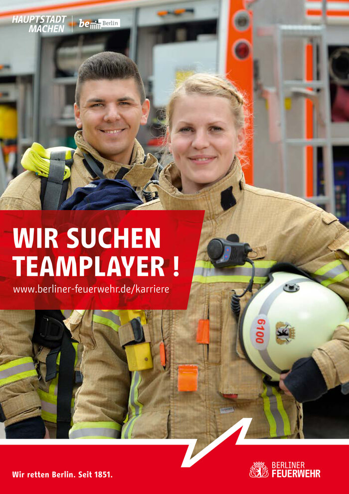 Job advertisement in Berlin Fire Brigade’s annual report 2019