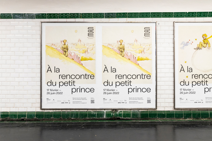 Exhibition poster on display at the Paris Metro