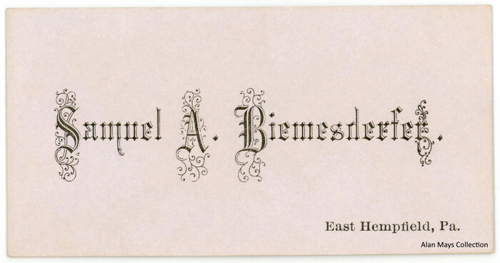 Samuel A. Biemesderfer calling card