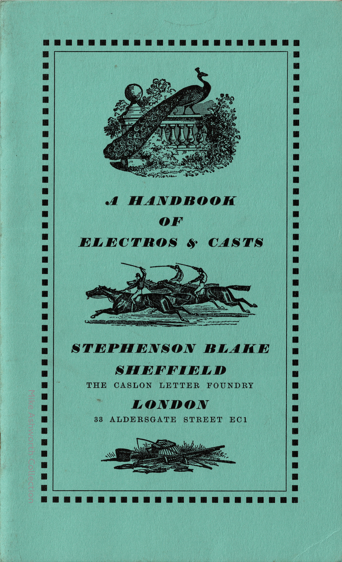 A Handbook of Electros & Casts by Stephenson Blake, the Caslon Letter Foundry