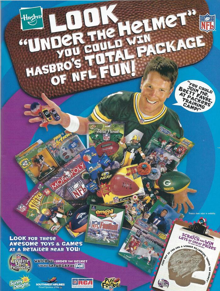 “Look ‘Under the Helmet’” NFL ad by Hasbro