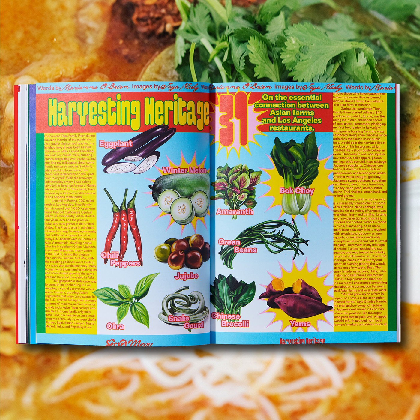 Secret Menu, issue 01, “Asian Cooking in L.A.” - Fonts In Use