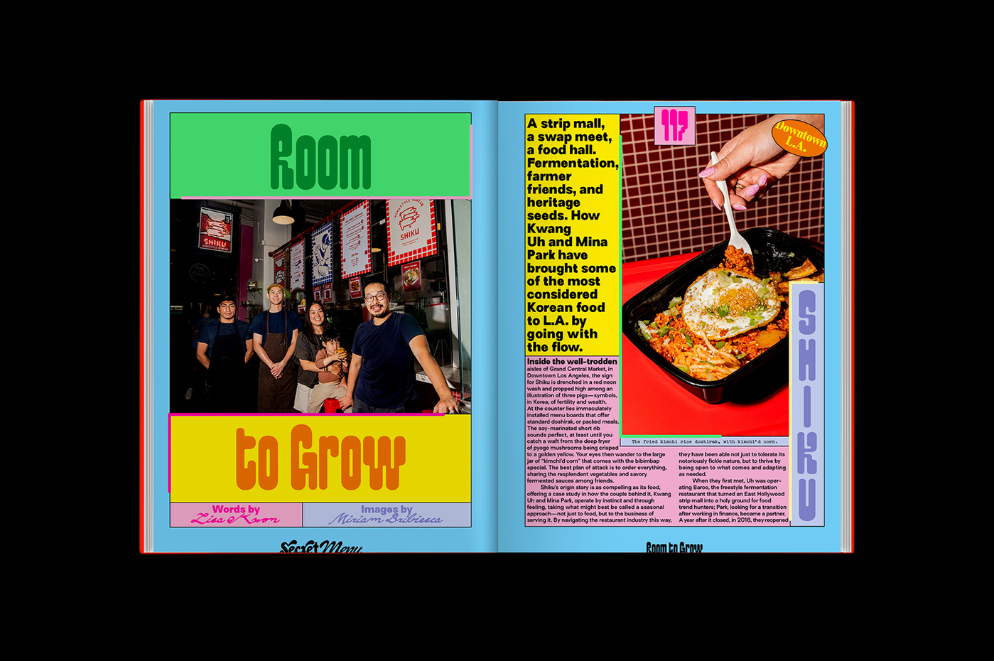 Secret Menu, issue 01, “Asian Cooking in L.A.” - Fonts In Use