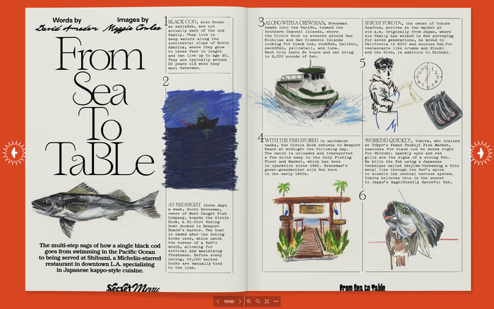 “From Sea To Table” featuring an unidentified serif