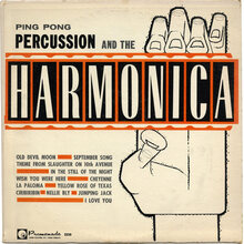 Eddy Manson – <cite>Ping Pong Percussion and the Harmonica</cite> album art, Promenade Records logo