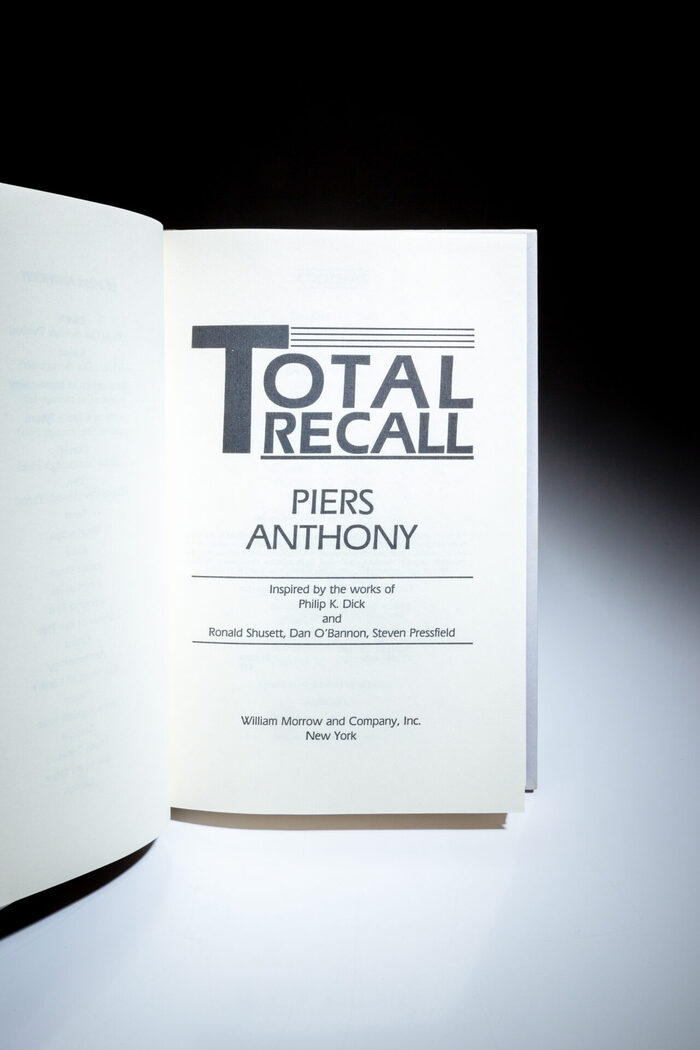 Total Recall by Piers Anthony (William Morrow first edition) 4