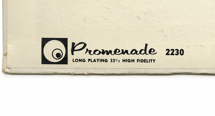 Detail. The logo of Promenade Records is based on , supported by  Extra Bold.