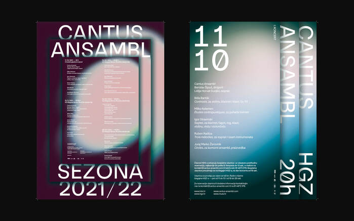 Concert season poster and the poster of the first concert in the season.