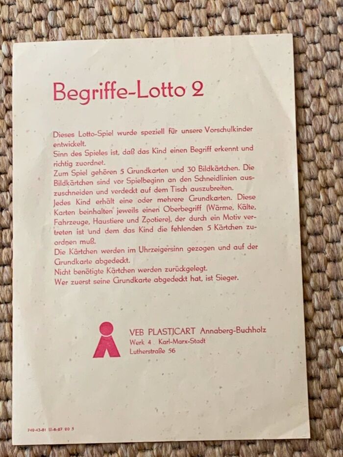 Begriffe-Lotto game 4