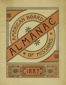 <cite>American Board of Missions Almanac 1887</cite> cover