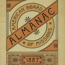 <cite>American Board of Missions Almanac 1887</cite> cover