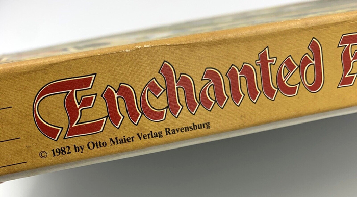 On the side of the box, the name is shown in red Cathedral with contour.