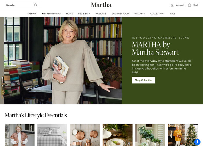 Martha website 1