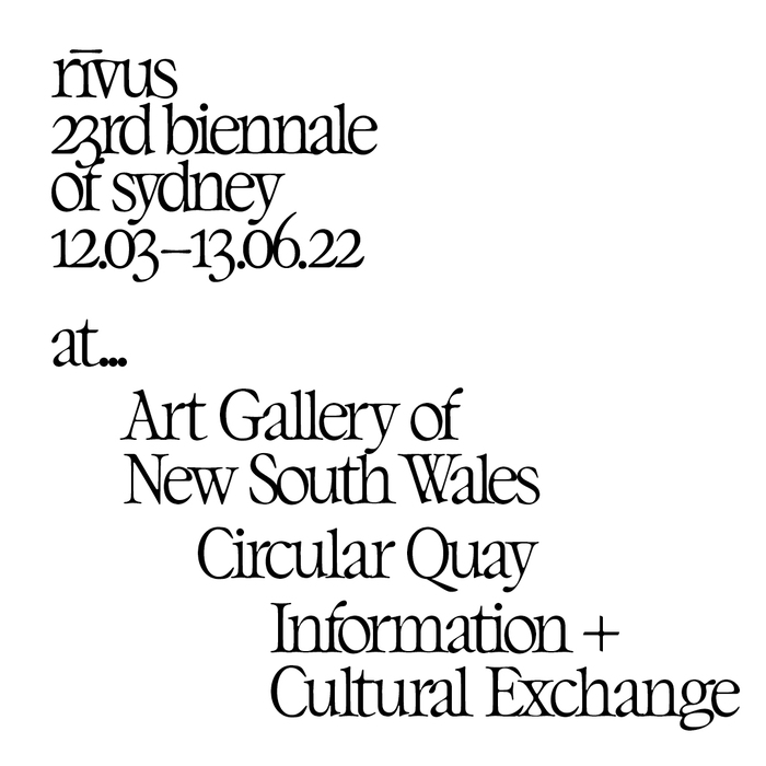 23rd Biennale of Sydney: rīvus 4