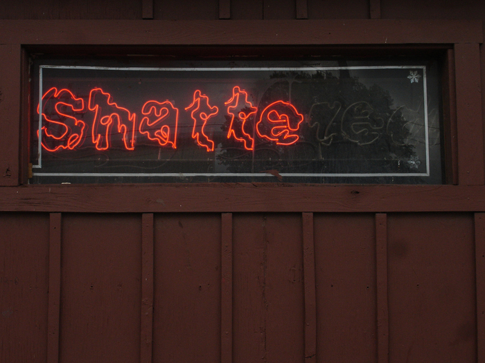 Shattered Records neon sign 1