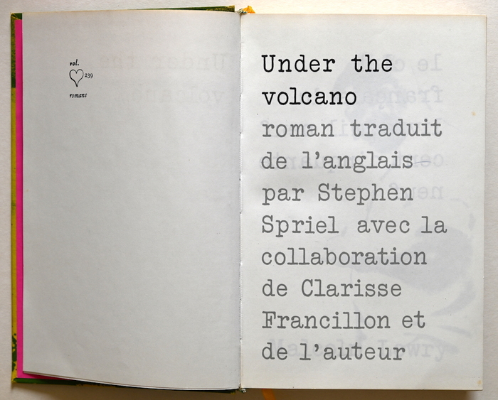 Au-dessous du volcan by Malcolm Lowry (Le club français du livre) 1