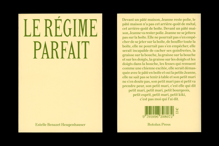 Le régime parfait by Estelle Benazet Heugenhauser 1
