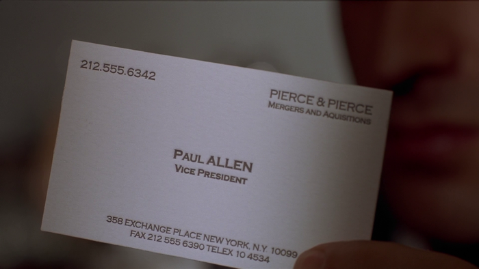 American Psycho titles and business cards 5