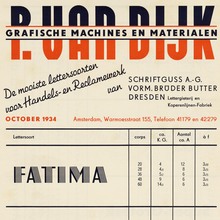 P. van Dijk / Schriftguss typeface product list
