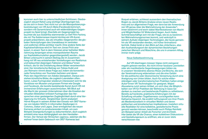 Vigia magazine, “Virtuelle Realitäten” issue 3