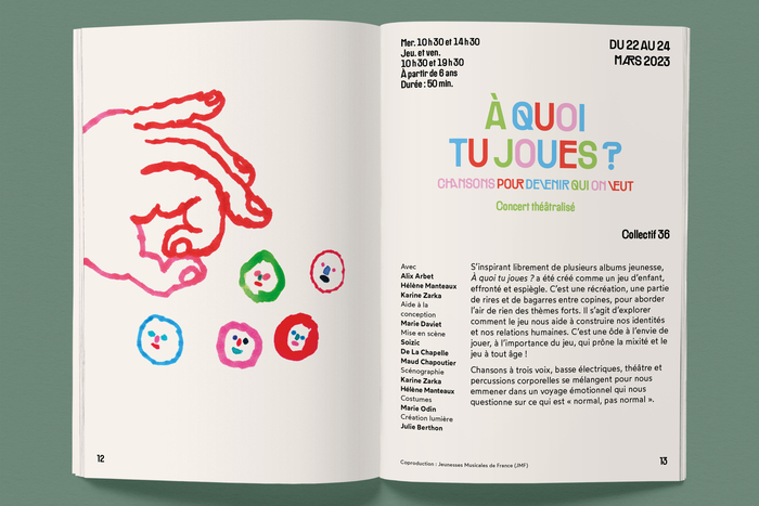 Clochards Célestes theater, Spectacle for young audience booklet 5