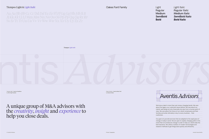 Aventis Advisors visual identity 3