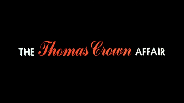 For the film's trailer, the titular Thomas Crown is set in Commercial Script with additional type set in Umbra. This combination matches Ferro's concept boards for the title sequence.