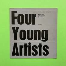 <cite>Four Young Artists: Maurice Agis, John Bowstead, David Hockney, Peter Phillips</cite> exhibition catalog